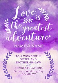 J'adore Congratuations on Your Wedding Day Card - Adventure