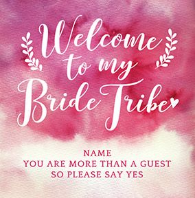 J'adore Bride Tribe Bridesmaid Wedding Card