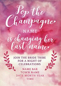 Tap to view J'adore Hen Invitation Card - Pop the Champagne