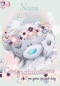 Me to You Wedding Card - Floral Headdress