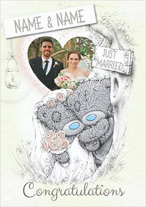 Me to You Wedding Card - Photo Upload Just Married