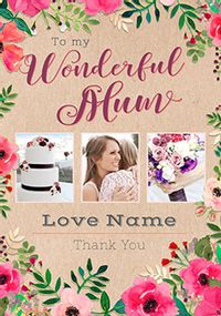 Tap to view Neon Blush - Multi Photo Upload Wonderful Mum Card