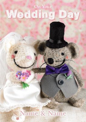 Born to Stitch - Bride and Groom Wedding Card