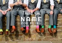 Tap to view Paper Rose - Wedding Card Usher Thank You