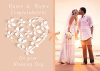 Tap to view Paper Rose - Wedding Card Photo Upload Apricot