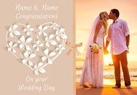 Tap to view Paper Rose - Wedding Card Photo Upload Apricot