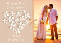 Tap to view Paper Rose - Wedding Card Photo Upload Apricot