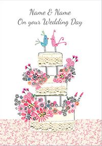 Paper Rose - Wedding Card Three Tier Wedding Cake