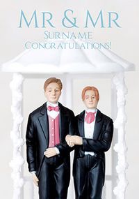 Paper Rose - Wedding Card Congratulations Mr & Mr