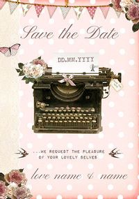 Tap to view Peony Teacup - Save The Date Wedding Card