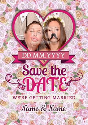 Rhapsody - Save the Date Vintage Photo Wedding Card