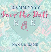 Tap to view Rhapsody - Save the Date Card Mr & Mrs Wedding Card