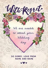 Tap to view Rosa With Regret Wedding Day Card