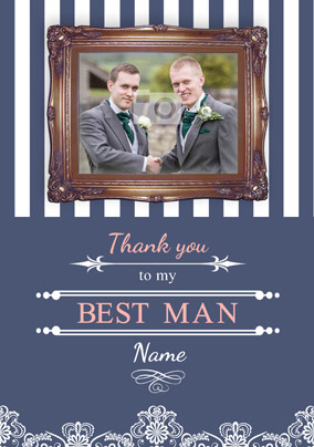 Sail Away with Me - Best Man Thank You Wedding Card