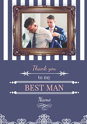Sail Away with Me - Best Man Thank You Wedding Card
