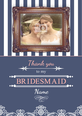 Sail Away with Me - Bridesmaid Thank You Wedding Card