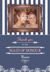 Tap to view Sail Away with Me - Maid of Honour Thank You Wedding Card