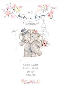 Bride and Groom Wedding Day Personalised Card