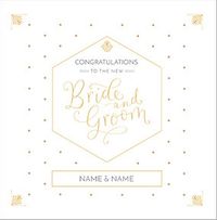 Congrats to the Bride & Groom Personalised Wedding Card
