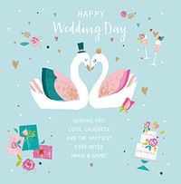 Tap to view Happy Wedding Day Personalised Card