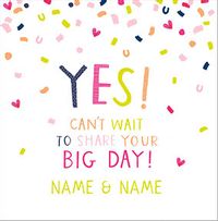Yes to the Big Day RSVP Personalised Card