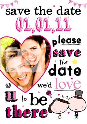 Very Lovely - Save The Date Wedding Card