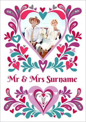 Folklore - Wedding Card Mr & Mrs Photo Upload