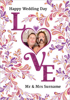 Folklore - Wedding Card Love Heart Photo Upload