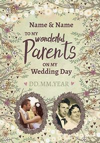 Tap to view Midsummer Dream Photo Wonderful Parents Wedding Card