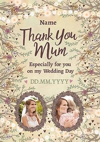 Tap to view Midsummer Dream Photo Thank You Mum Wedding Card