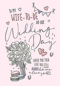 Wife to be on our Wedding Day personalised Card