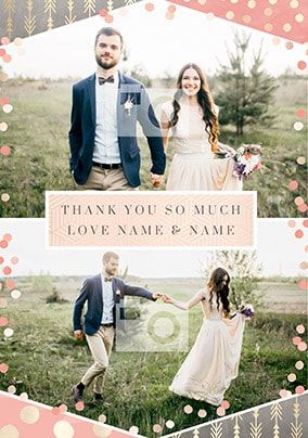 Thank You So Much - Photo Wedding Card