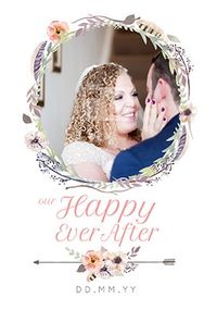 Our Happy Ever After - Photo Wedding Invite