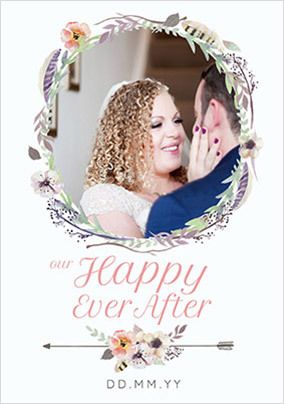 Our Happy Ever After - Photo Wedding Invite