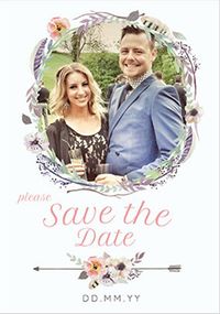 Tap to view Save The Date Boho Photo Card