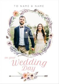 On Your Wedding Day - Boho Photo Card