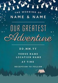 Our Greatest Adventure - Personalised Wedding Invite