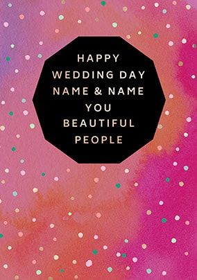 Beautiful People Personalised Wedding Card