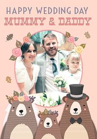 Mummy and Daddy's Wedding Day Photo Upload Card