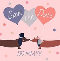 Save The Date - Love You Sausage Personalised Card