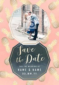 Tap to view Save The Date - Pineapple Photo Wedding Card