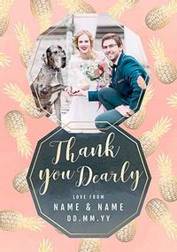 Tap to view Thank You Dearly - Photo Wedding Card