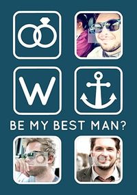 Tap to view Be My Best Man? Multi Photo Wedding Card