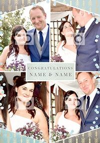 Congratulations Multi Photo Wedding Card