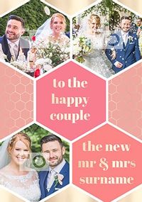 Tap to view Happy Couple Multi Photo Wedding Card