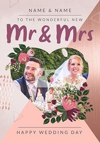 Tap to view The wonderful Mr & Mrs Photo Wedding Card