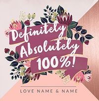 RSVP Absolutely 100% personalised Wedding Card