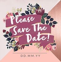 Tap to view Please Save The Date! Personalised Wedding Card