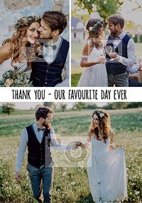 Tap to view Thank You - Wedding Multi Photo Card