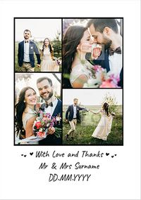 Tap to view With Love and Thanks Multi Photo Wedding Card